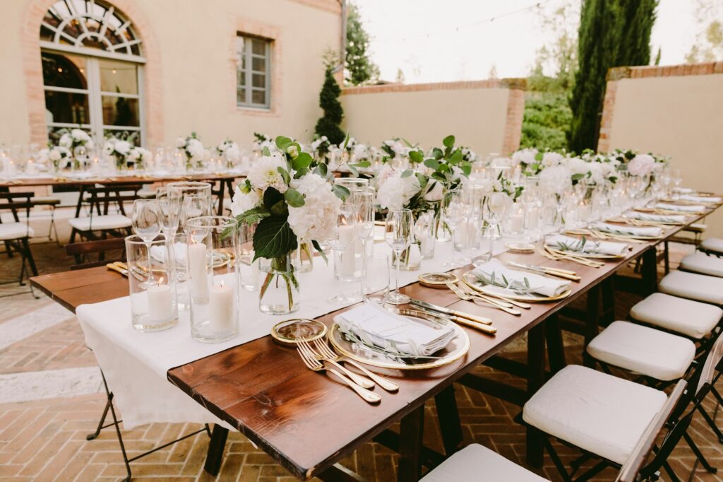 wedding banquet decoration in Italy